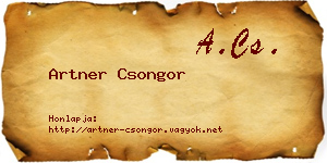 Artner Csongor névjegykártya